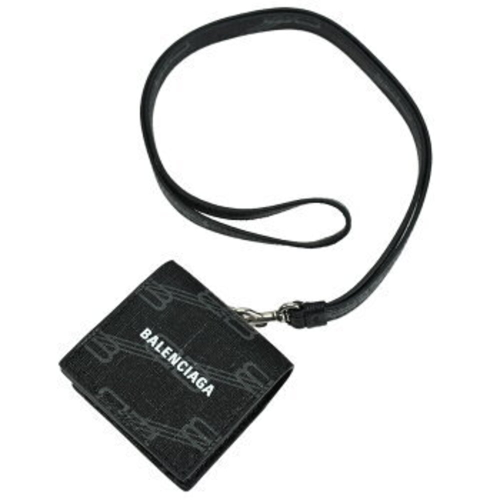 BALENCIAGA Earphone Case AirPods Pro Neck Strap Black Logo Signature